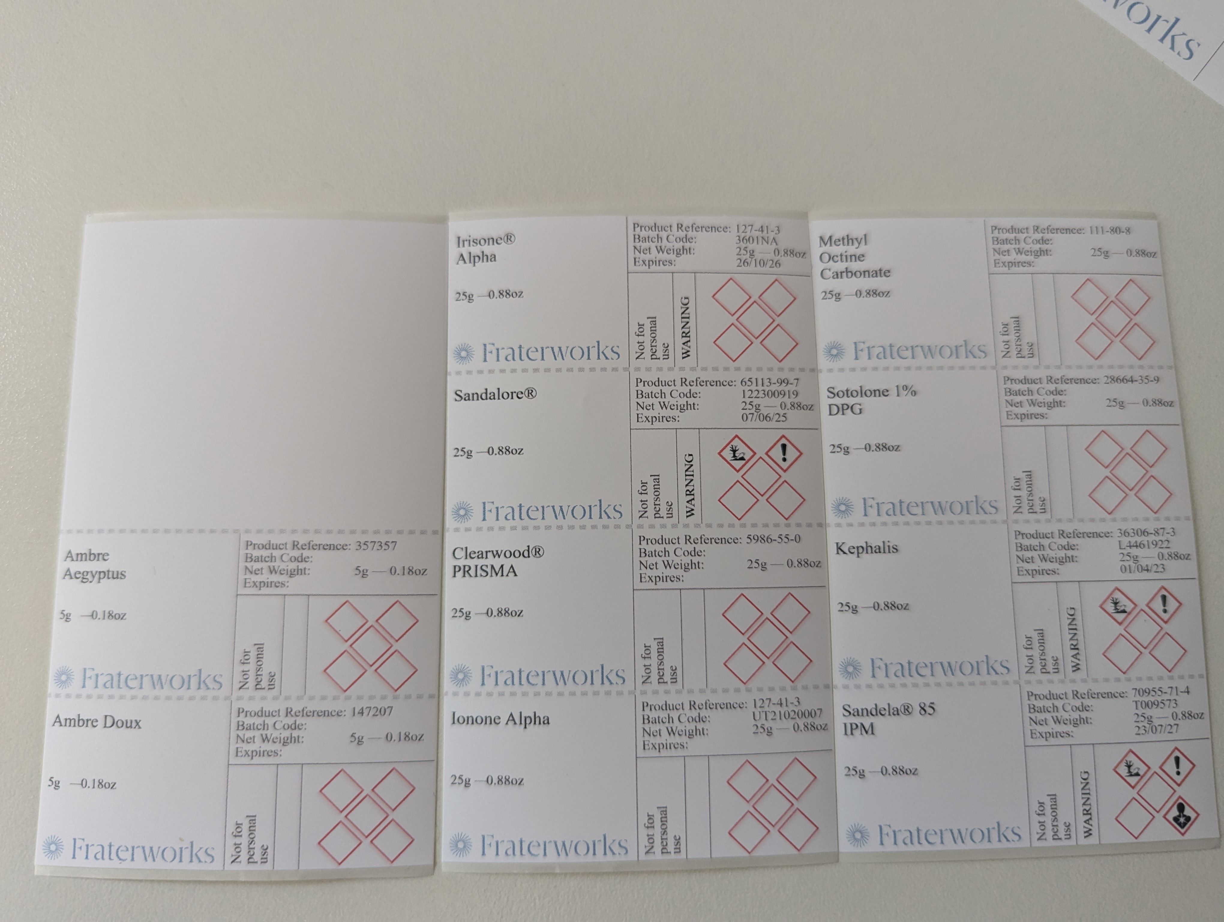 Frater Perfume Label Printer Preview Image