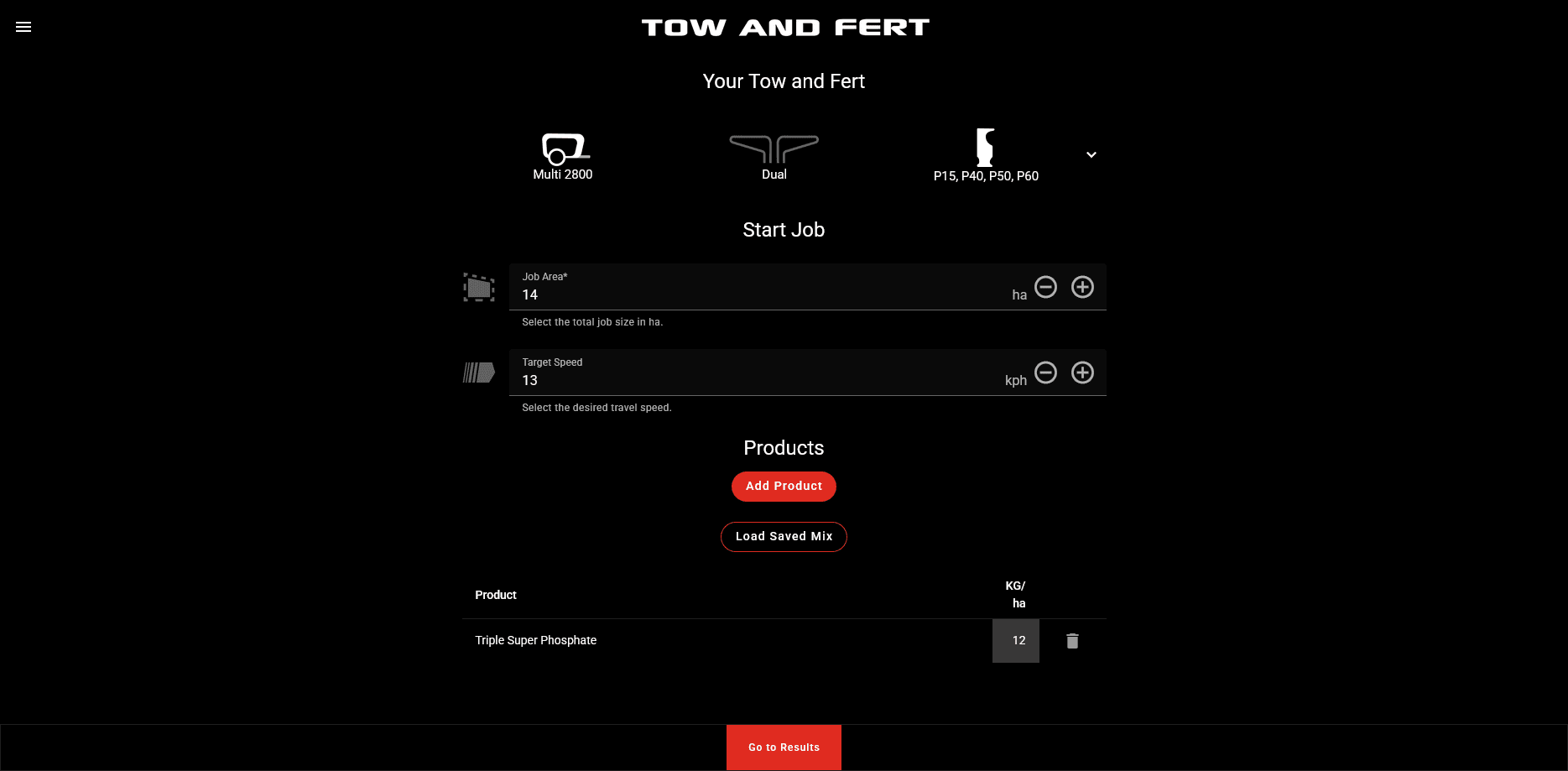 Tow and Fert Calculator Preview Image