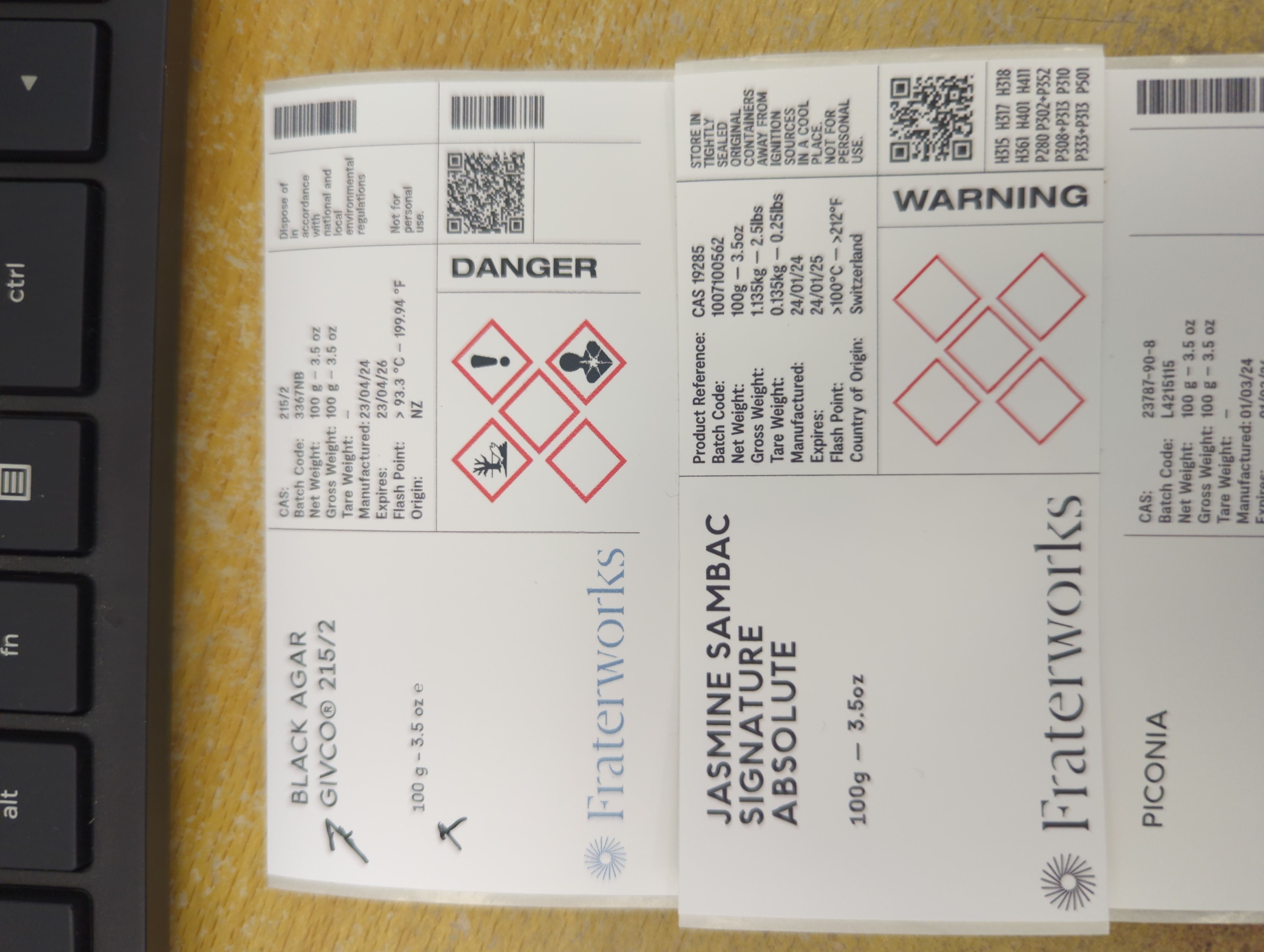 Frater Perfume Label Printer Preview Image